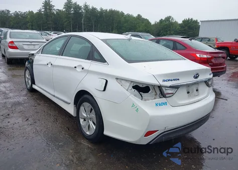 2014 Hyundai Sonata Hybrid z USA, uszkodzony, nr VIN KMHEC4A4XEA111366